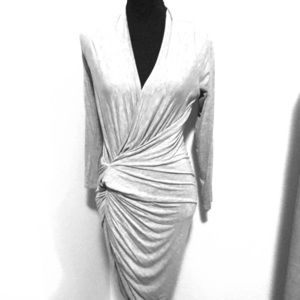 Gray Jersey Knot Dress